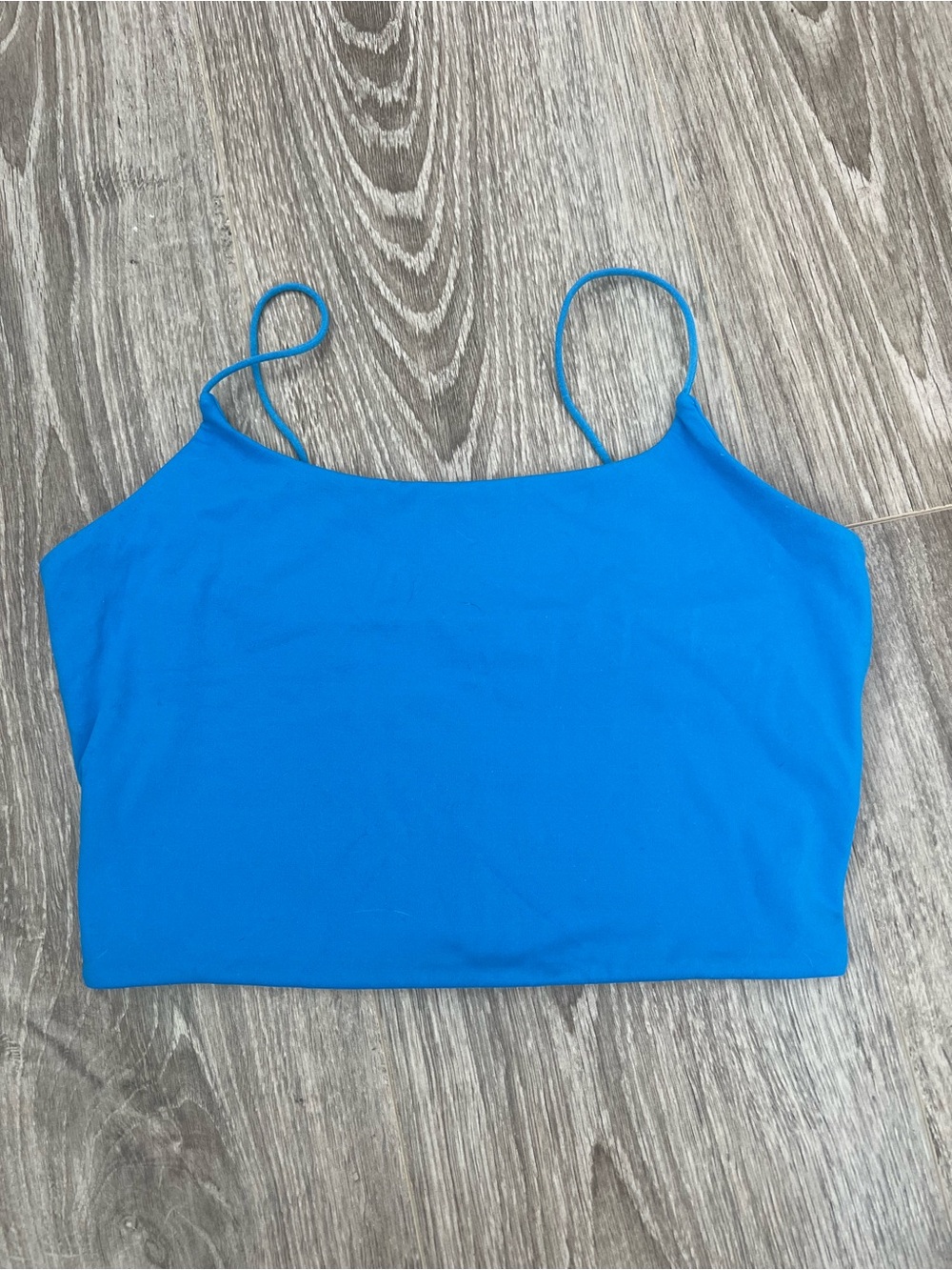 Garage Bright Blue Spaghetti Strap Crop Camisole